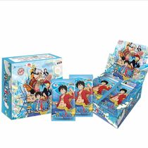 Коллекционные карточки One Piece Тир 1 - 4 штуки в бустере (Большой Куш) Синий бокс с Мугиварами
