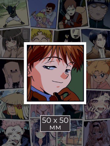 Стикер Евангелион - Аска (Evangelion) STICKERS.ONE