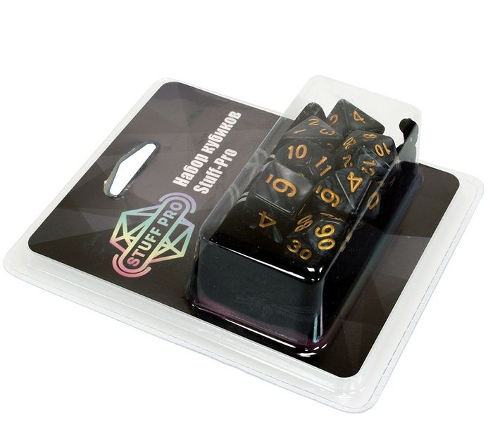 Набор Кубиков нефритовый черный (Дайсы) Stuff-Pro