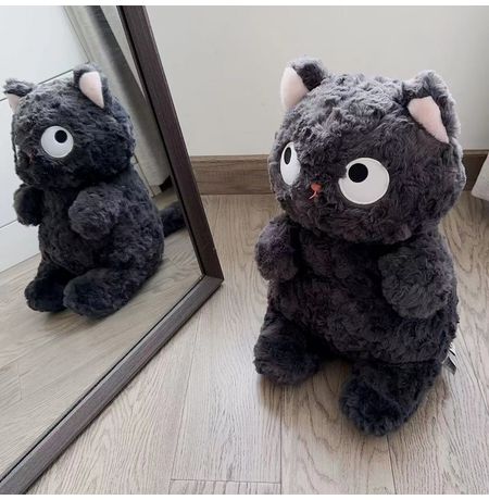 Мягкая игрушка Котик сидит, светятся глаза изображение 2