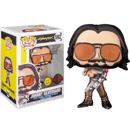 Фигурка Funko POP! Cyberpunk 2077 - Джонни Сильверхенд с пистолетом (Johnny Silverhand with gun) Exclusive