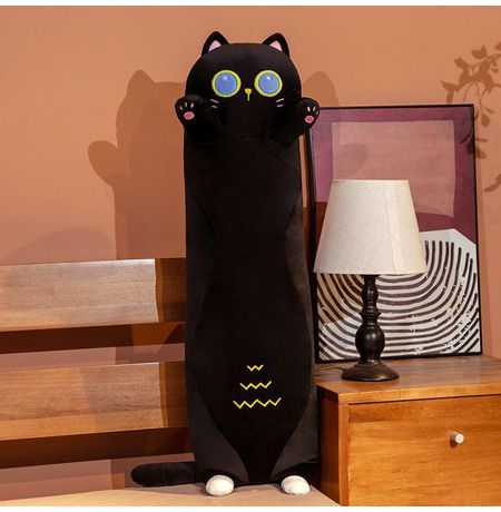 Мягкая игрушка Кот Батон черный 80 см