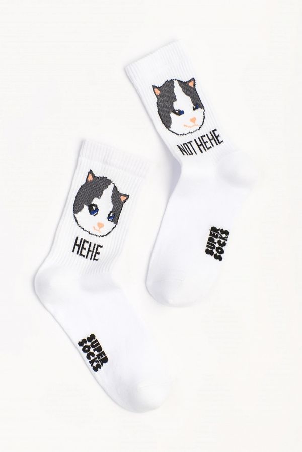 Носки SUPER SOCKS Кот Not hehe/hehe (размер 40-45)
