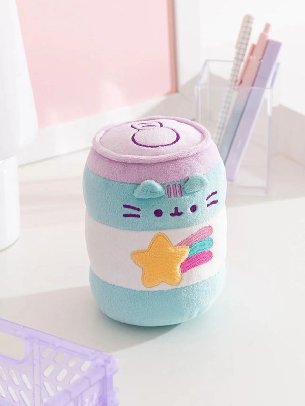 Мягкая игрушка Кот Пушин Банка с газировкой (Pusheen Cat) 19х10 см