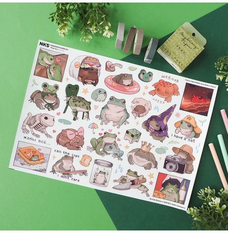 Стикеры Лягушки наклейки NKS