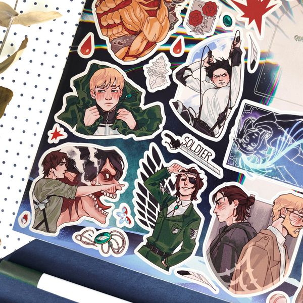 Стикеры Атака на Титанов (Attack on Titan) NKS изображение 3