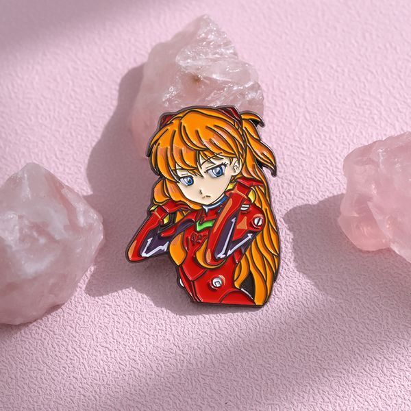 Значок Евангелион - Аска Лэнгли (пин, металл)