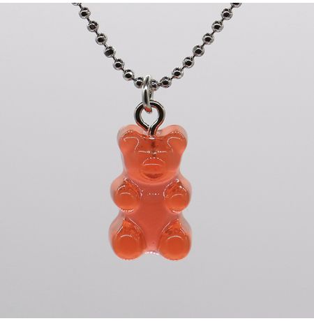 Подвеска Мармеладный мишка, красный