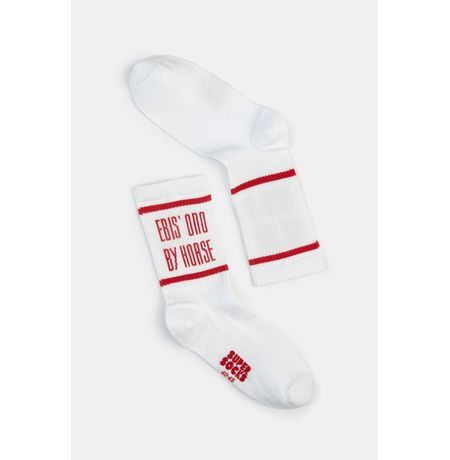 Носки SUPER SOCKS ebis ono by horse белые (размер 35-40) изображение 2