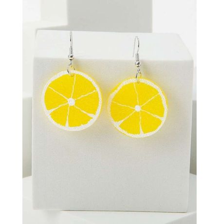 Серьги Лимон 2 см