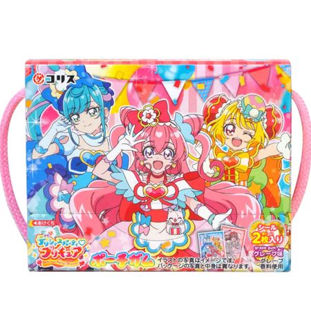 Жевательная резинка виноградная + наклейки Pretty Cure (Хорошенькое лекарство) 23 г, Coris, Япония