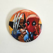 Значок Дэдпул и Росомаха из комикса (Deadpool & Wolverine), 4,5 см