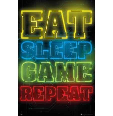 Постер Eat Sleep Game