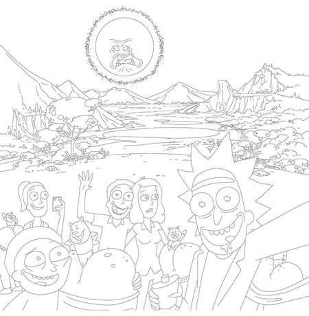 Рик и Морти. Официальная раскраска изображение 2