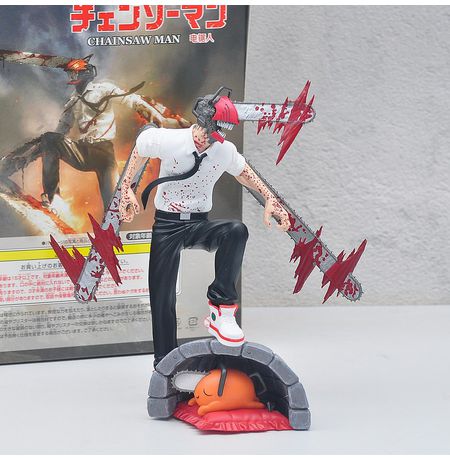 Фигурка Человек-Бензопила - Дэнджи и Почита спит (Denji Chainsaw Man) 20 см