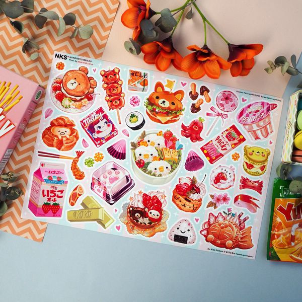 Набор стикеров Азиатские сладости
