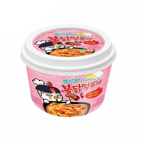 Рисовые клецки Samyang со вкусом курицы в соусе карбонара и бульдак, острые