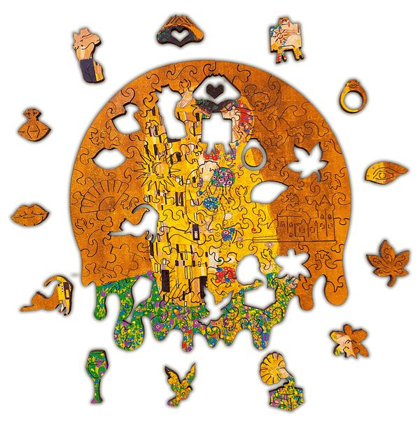 Пазл Густав Климт - Поцелуй, деревянные WOODZLE изображение 3