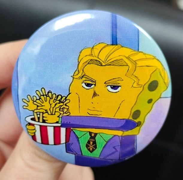 Значок Джо Джо - Мем Кира Спанч Боб 4,5 см