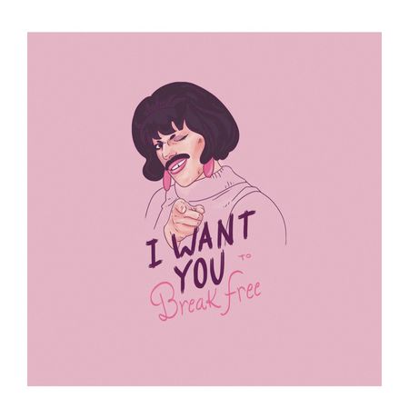 Открытка Queen - I want you break free