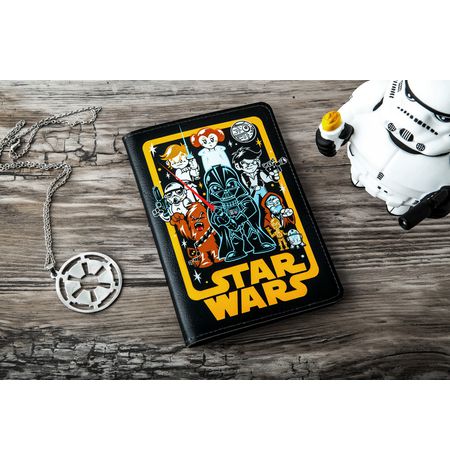 Обложка на паспорт Звездные Войны, мультяшные персонажи (Star Wars)