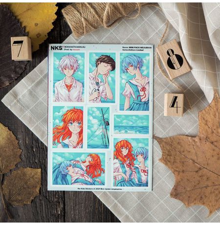 Набор стикеров Евангелион (Evangelion), mini No kid's