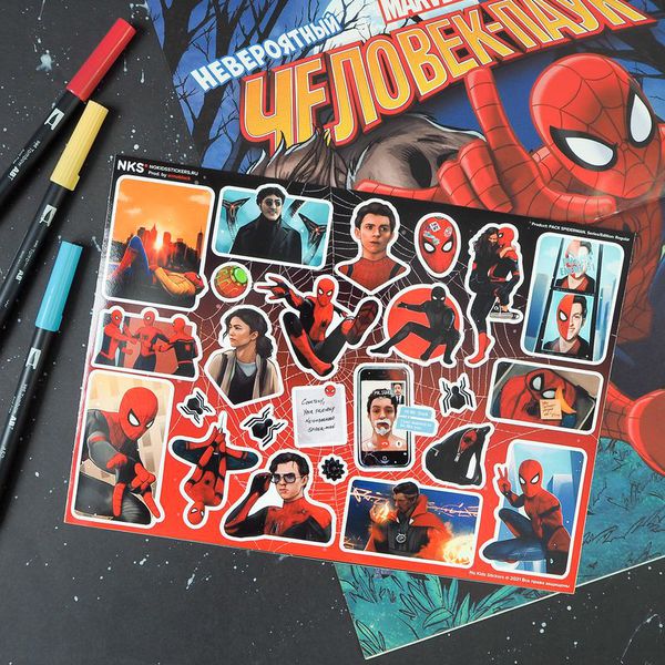 Набор стикеров Человек-паук (Spider-Man) No kid's