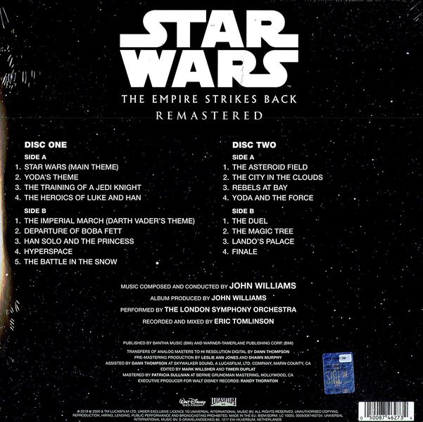 Виниловая пластинка Star Wars -The Empire Strikes Back OST - The London Symphony Orchestra (2 LP RE) изображение 2