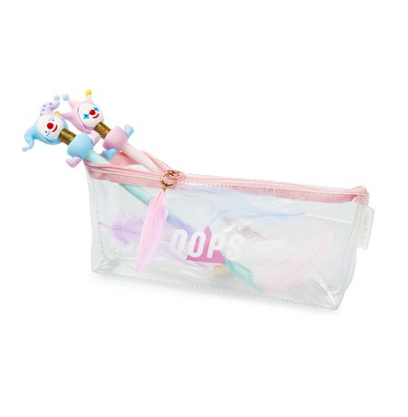 Пенал Прозрачный Перо, розовый