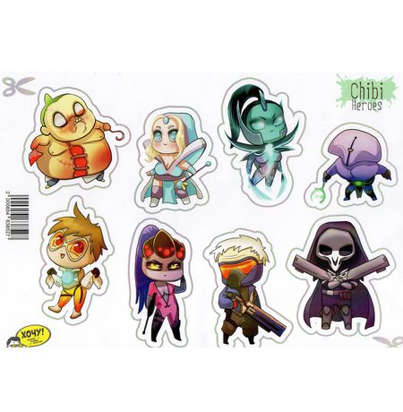Стикеры Дота 2: Пудж и другие Chibi Heroes (Dota 2)