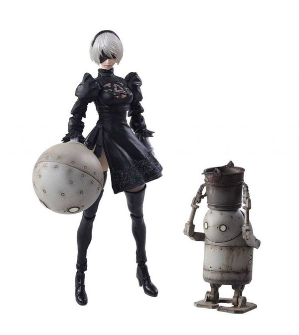 Фигурка NieR Automata 2B & Machine Lifeform Type B Square Enix 15 см изображение 2