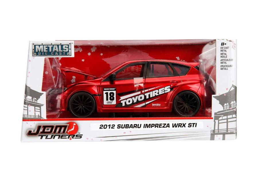 Масштабная модель Subaru Impreza WRX STI 2012 красная JDM Tuners 1:24 изображение 4