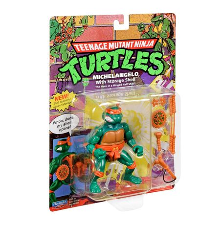 Фигурка Черепашки-Ниндзя - Микеланджело (Michelangelo - TMNT Classic Storage Shell) лицензия 10,5 см изображение 2