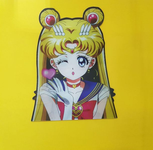 3D стикер Sailor Moon - Усаги и Луна 13 см