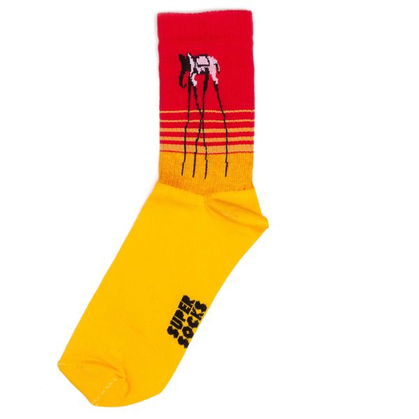 Носки SUPER SOCKS Слоны - Сальвадор Дали, оранжевый (размер 35-40) изображение 2