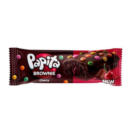 Кекс шоколадный Papita Brownie Вишня и цветные драже 40 гр
