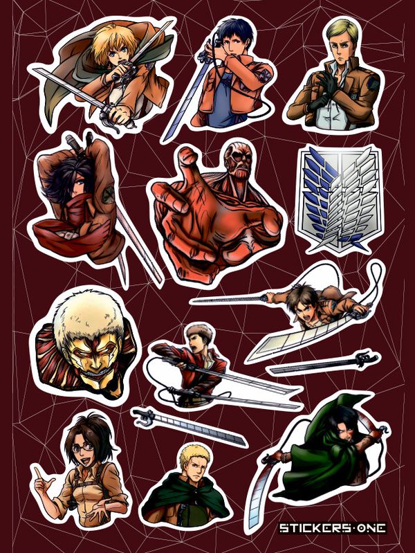 Набор стикеров Атака на титанов (Attack on Titan)