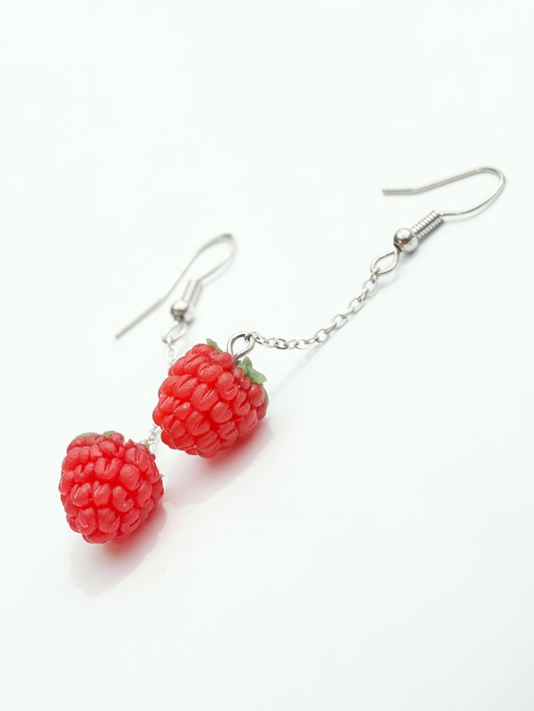 Серьги Малина на цепочке изображение 2