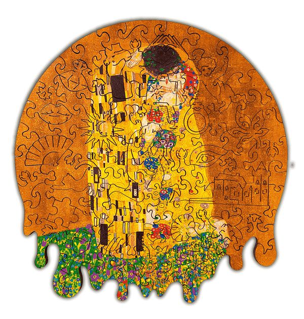 Пазл Густав Климт - Поцелуй, деревянные WOODZLE изображение 2