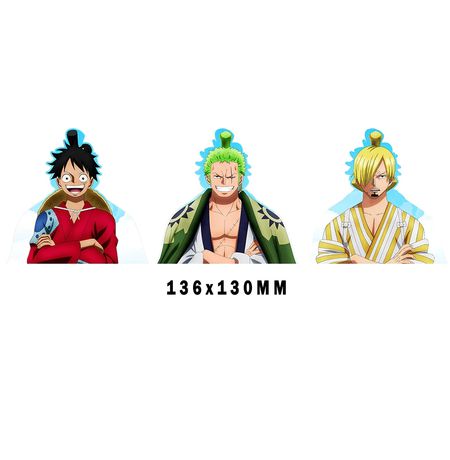 3D стикер One Piece - Луфи и Санджи (Большой Куш)