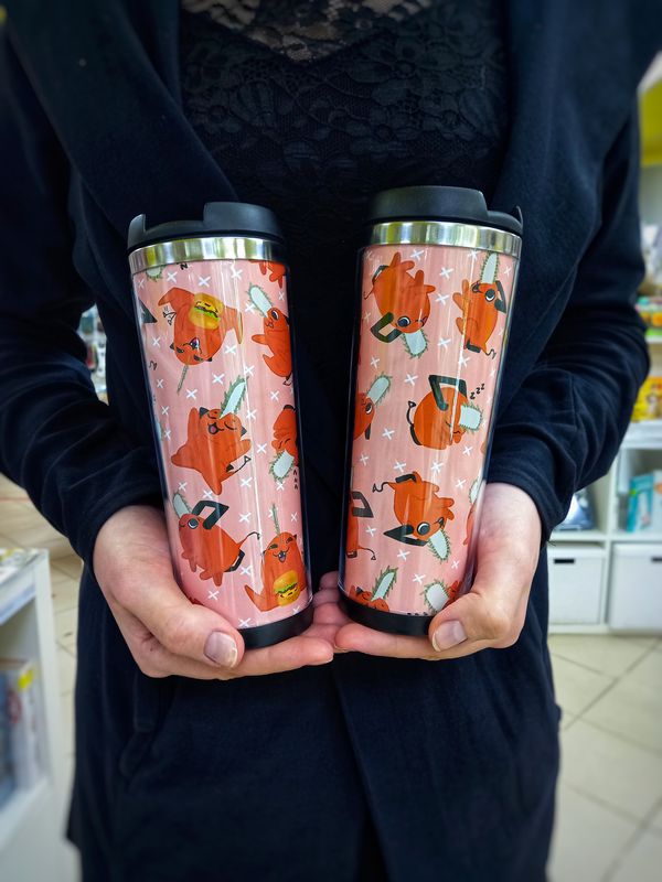 Термокружка Человек-бензопила - Почита(Chainsaw Man)