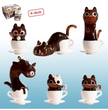Случайная фигурка Кофейные котики 4-6 см