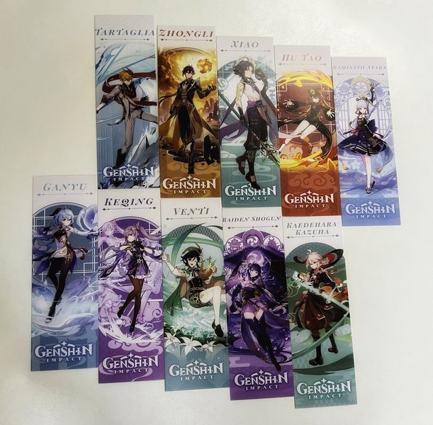 Закладки для книг Геншин Импакт (Genshin Impact)