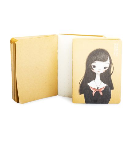Блокнот Девочка в матроске, желтый
