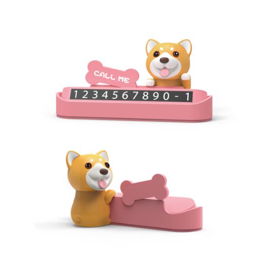 Табличка с номером телефона для авто Шиба-Ину