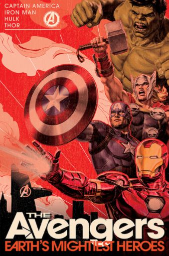 Постер Мстители (Golden Age Hero Propaganda)