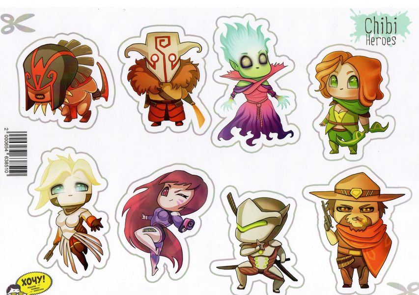 Стикеры Дота 2: Блудсикер и другие Chibi Heroes (Dota 2)