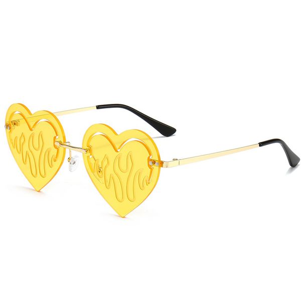 Очки Пламя в сердце, желтые