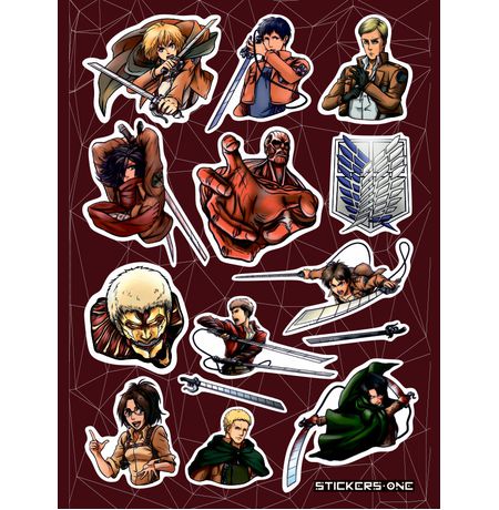 Набор стикеров Атака на титанов (Attack on Titan)