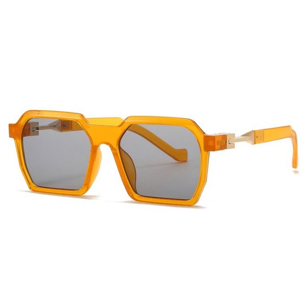 Очки Ретро линзы чёрные, оправа оранжевая